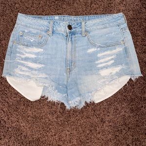 Distressed Denim Shorts
